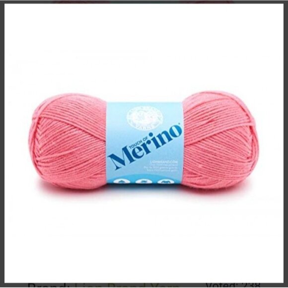 Lion Brand Touch of Merino Strawberry Pink 101AL 90% Acrylic 10% Merino Wool - Picture 1 of 4
